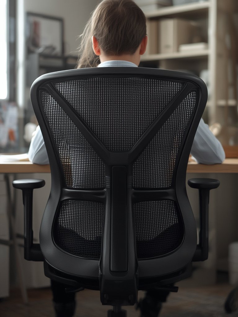 armless chair in action