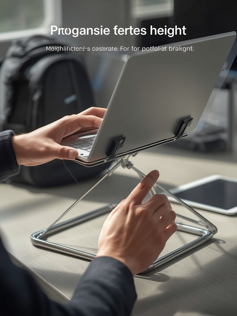 laptop stand in action